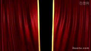 红色剧院天鹅绒窗帘开放alpha频道包括在内